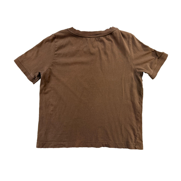Zara Shirt Womens XL Brown Crewneck Short Sleeve Basic Solid Casual Tee T-Shirt - Picture 5 of 6